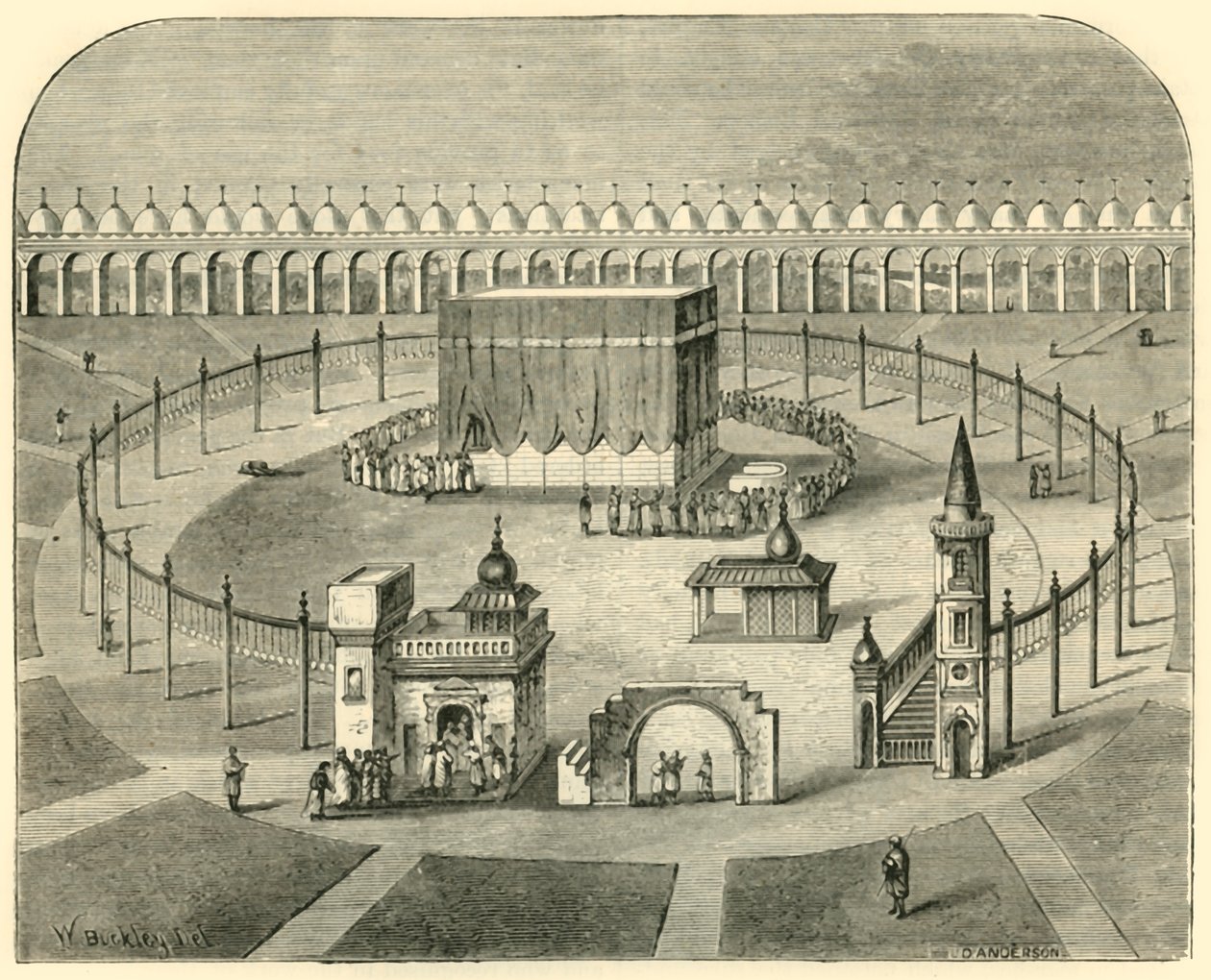 Kabaen, Mekka, 1890. av Unbekannt