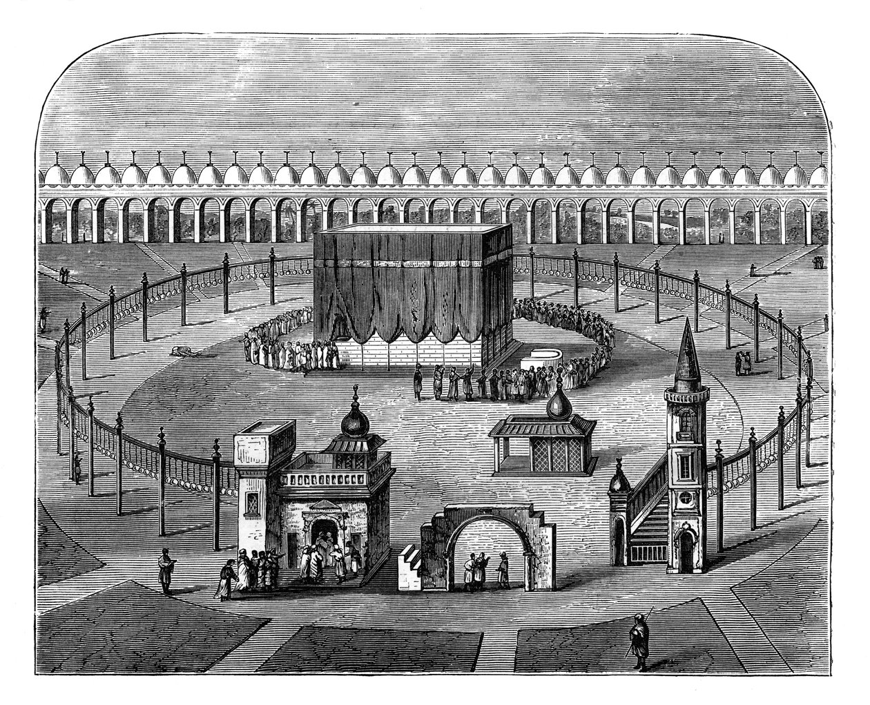 Kabaen, Mekka, Saudi-Arabia, ca 1890 av Unbekannt