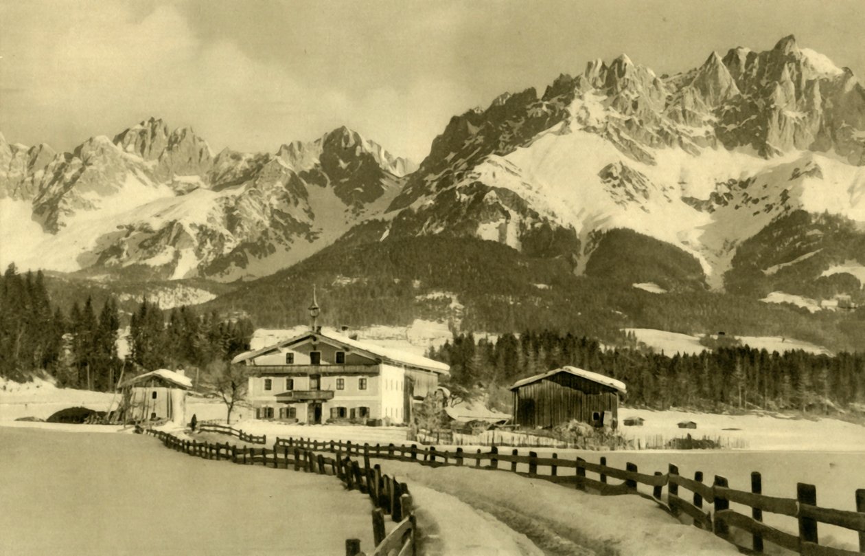 Kaiser-fjellene, Oberndorf, Tyrol, Østerrike, c1935. av Unbekannt