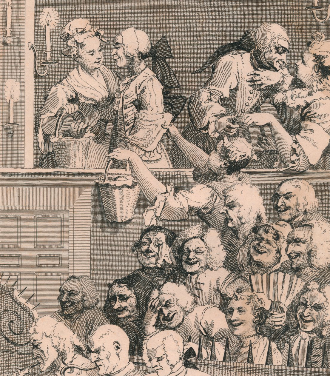 Det leende publikum, 1733, 1830-årene. av Unbekannt