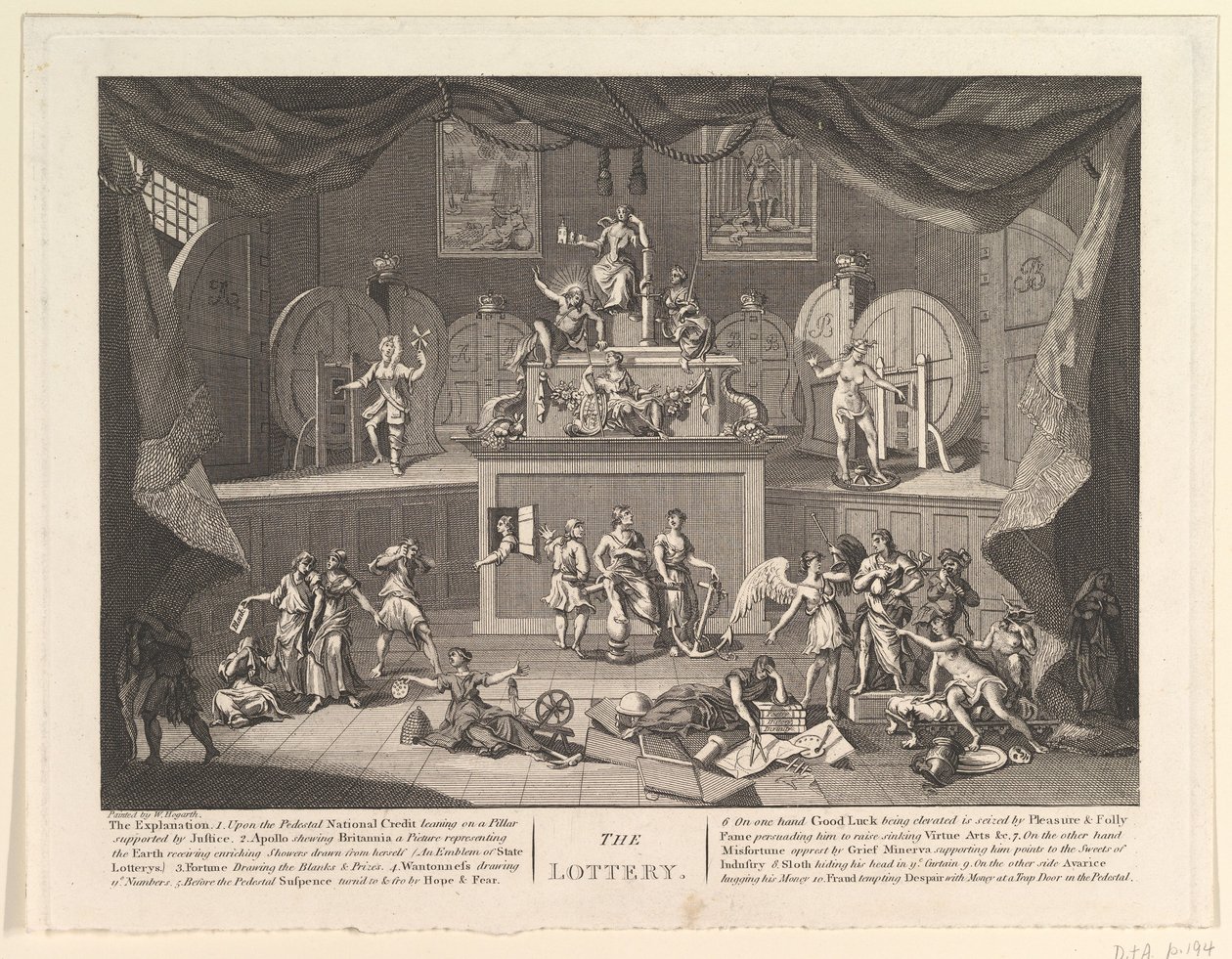 Lotteriet, [etter 1724]. av Unbekannt