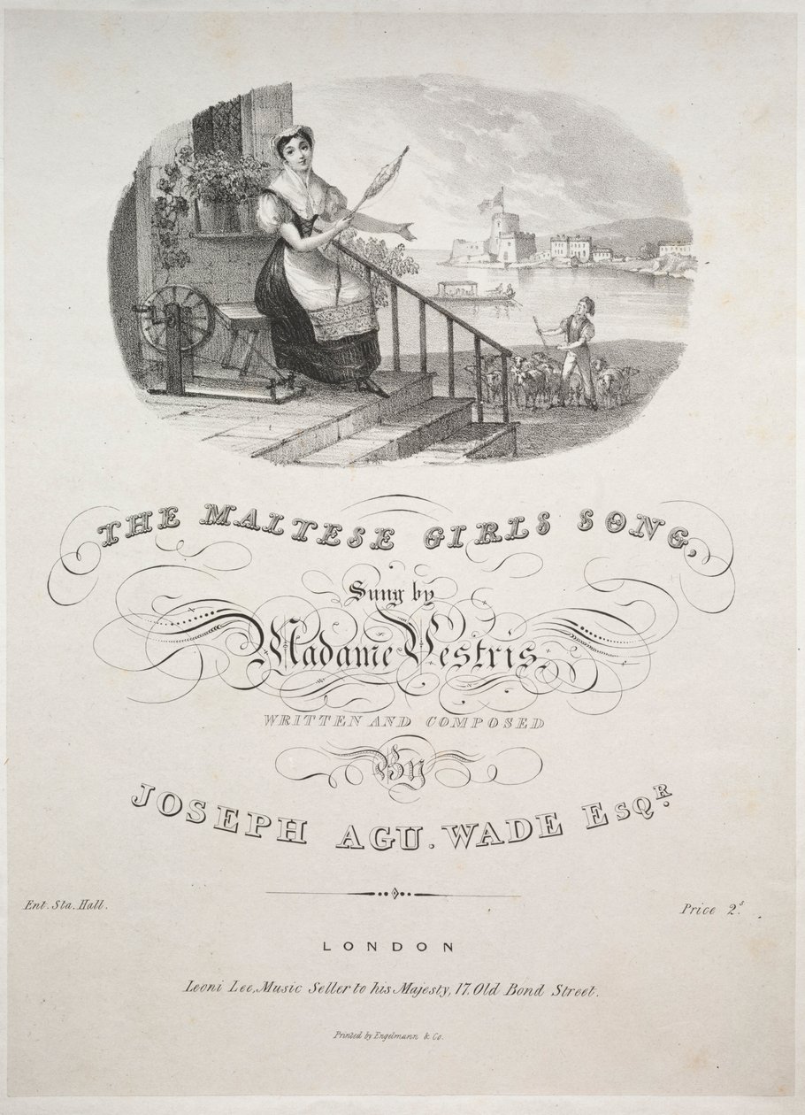 Den maltesiske jentesangen, 1800-tallet. av Unbekannt