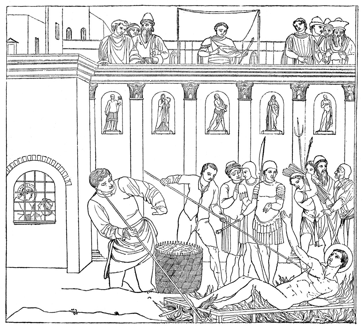 The Martyrdom of St Laurence, 1882 av Unbekannt
