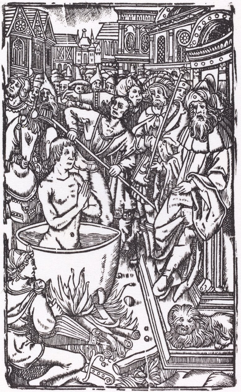 En helgens martyrium. av Unbekannt