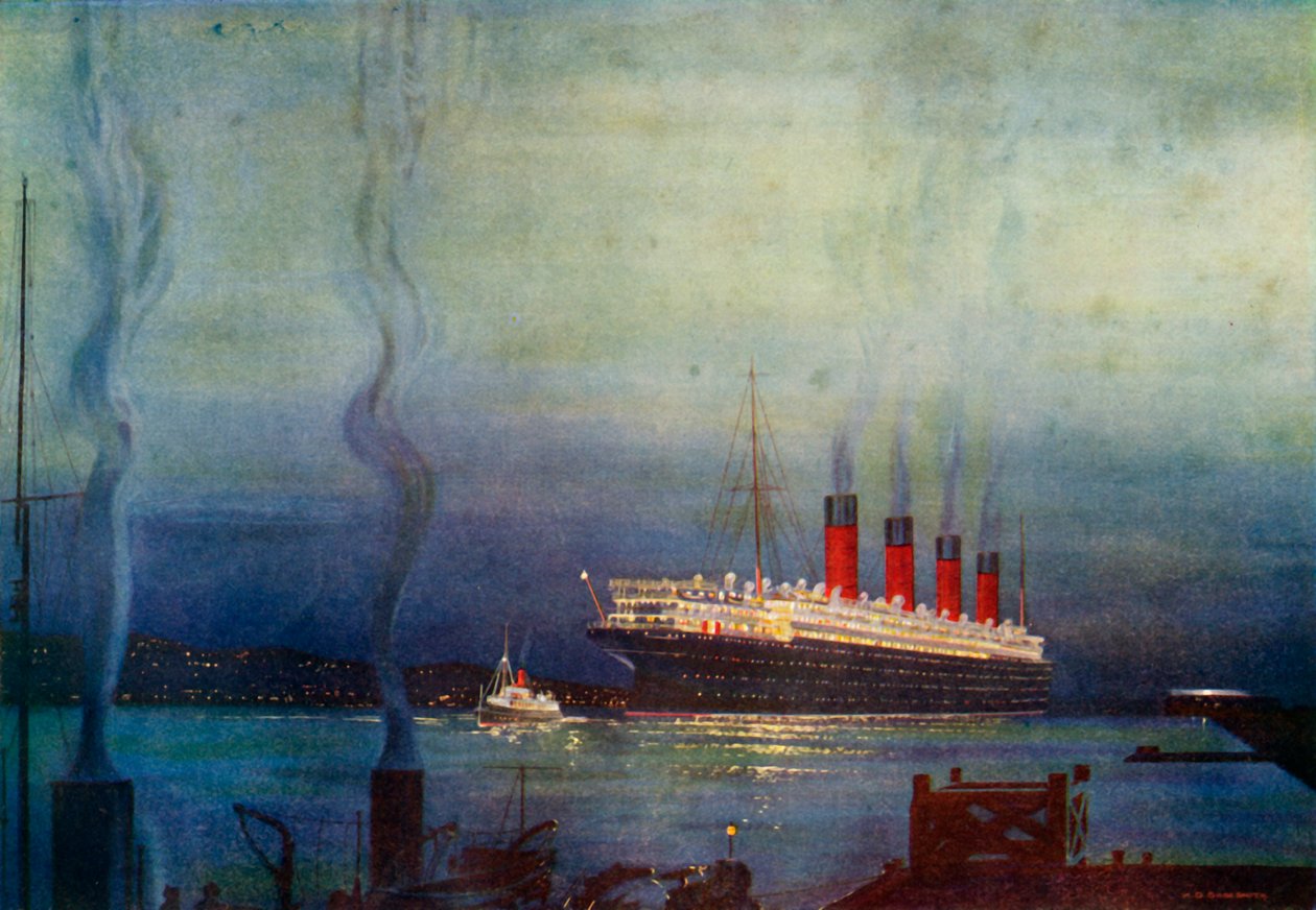 Mauretania ved Cherbourg, c1930. av Unbekannt