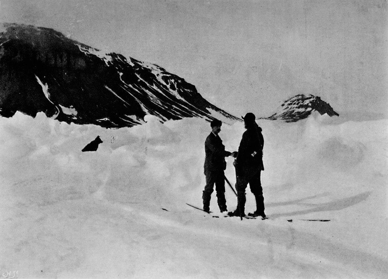 The Meeting of Jackson and Nansen, c1893-1896, 1897 av Unbekannt