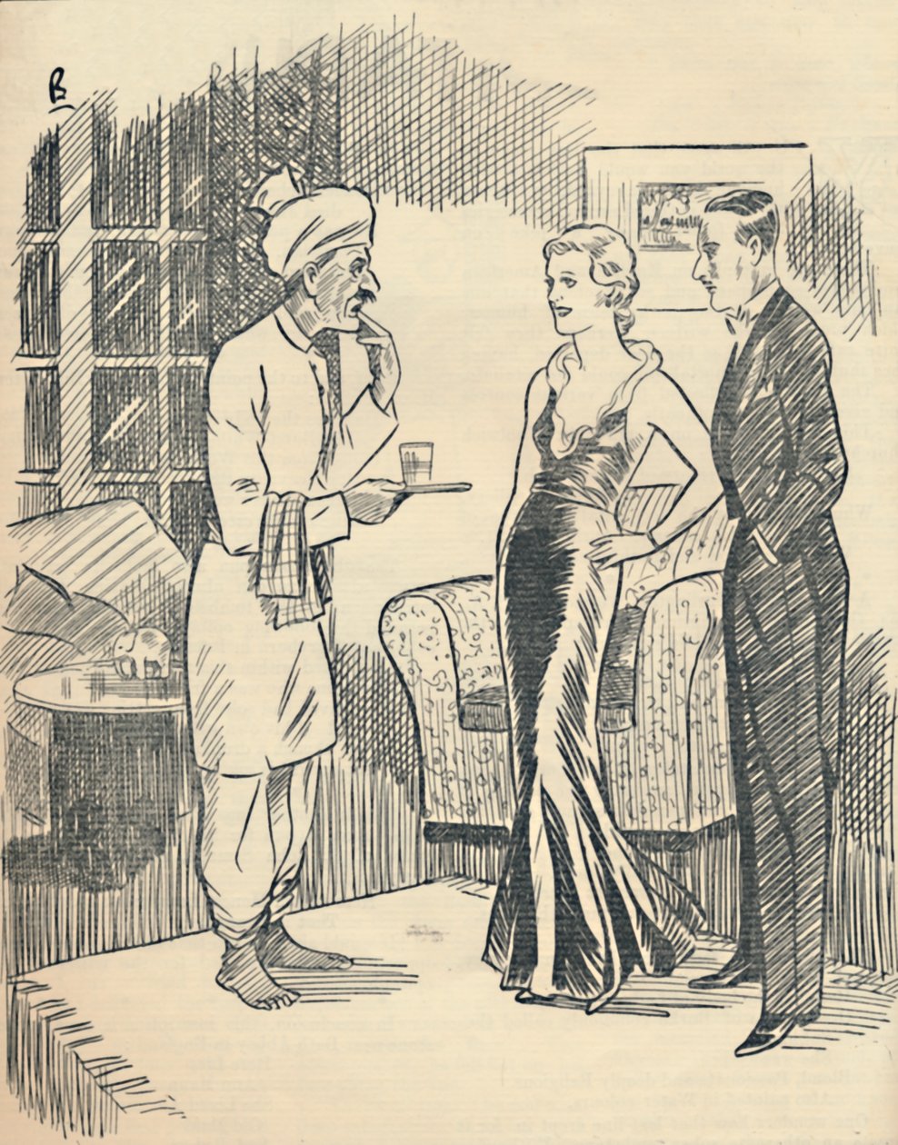 The Memsahib lufter hennes nyervervede Hindustani..., 1936. av Unbekannt