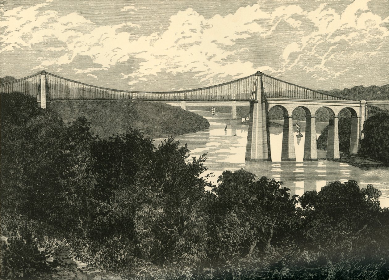 Menai hengebro, 1898. av Unbekannt