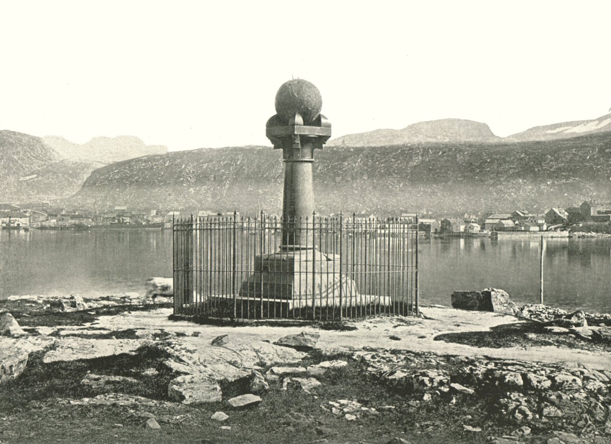 Meridiansøylen, Hammerfest, Norge, 1895. av Unbekannt