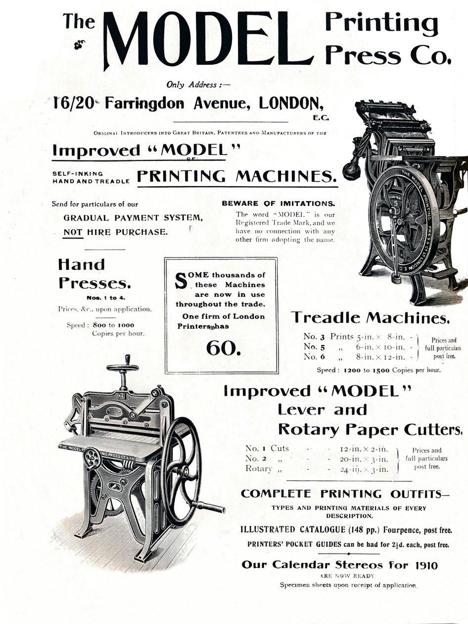 The Model Printing Press Co., 1910 av Unbekannt