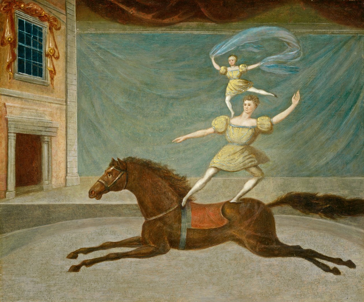 The Mounted Acrobats, 1825 eller senere. av Unbekannt