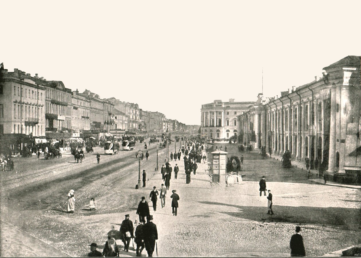 Nevski-prospektet, St. Petersburg, Russland, 1895. av Unbekannt