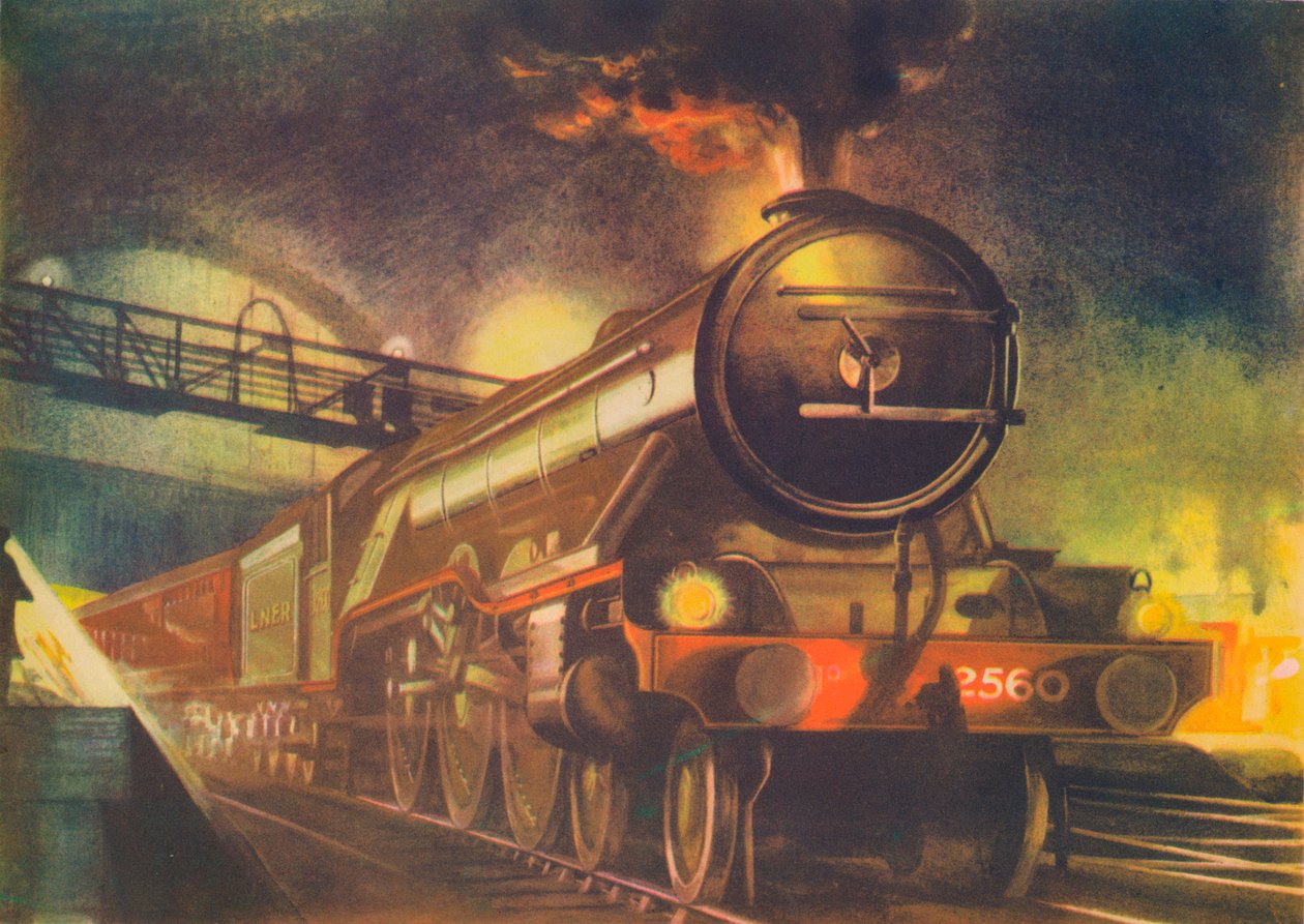 The Night Scotsman, L.N.E.R., forlater Kings Cross, 1940 av Unbekannt