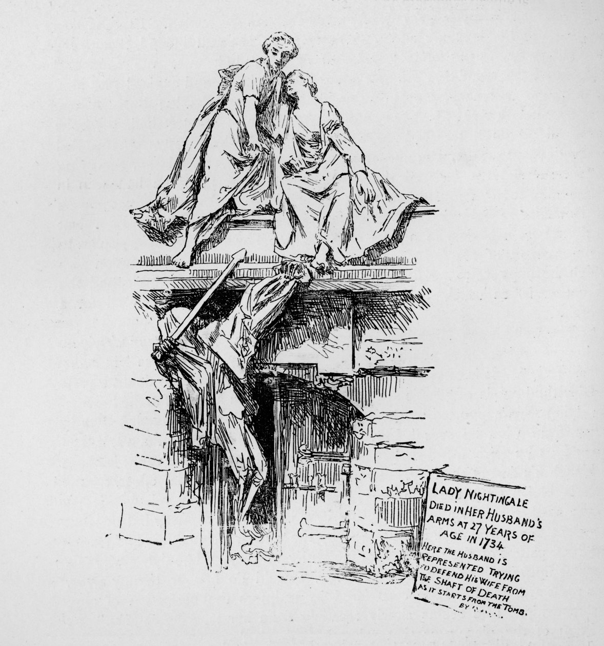 Nattergalmonumentet, 1890. av Unbekannt