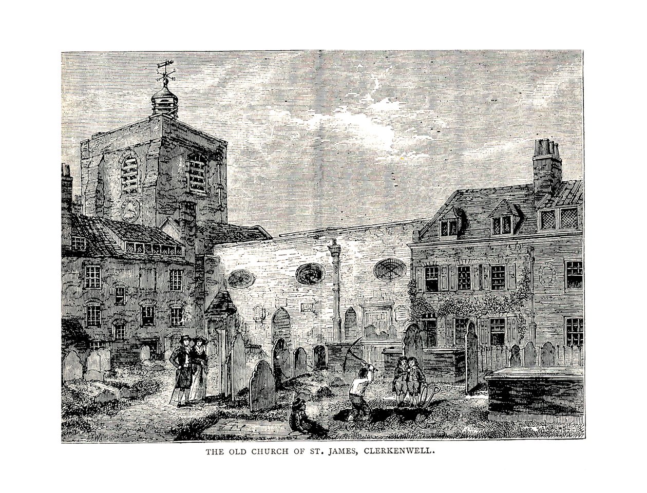 The Old Church of St. James, 1878 av Unbekannt