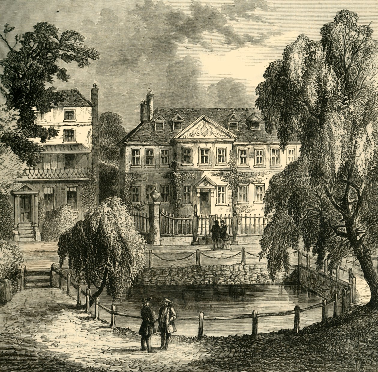 Det gamle huset på den grønne, c1878. av Unbekannt