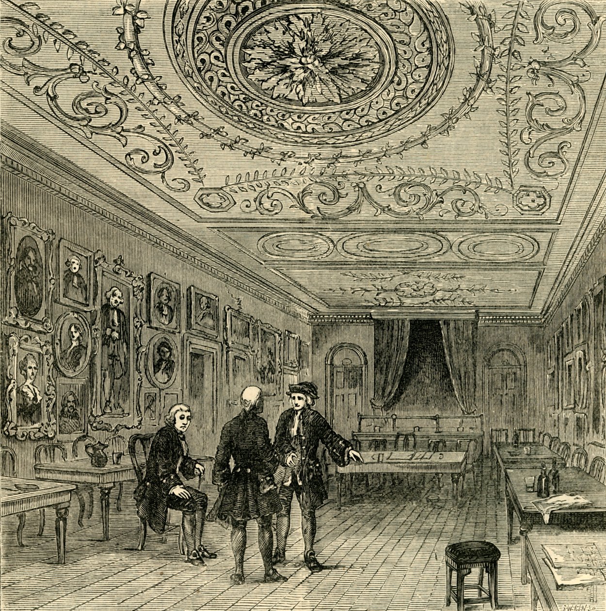 Det gamle rommet på Evanss., 1881. av Unbekannt