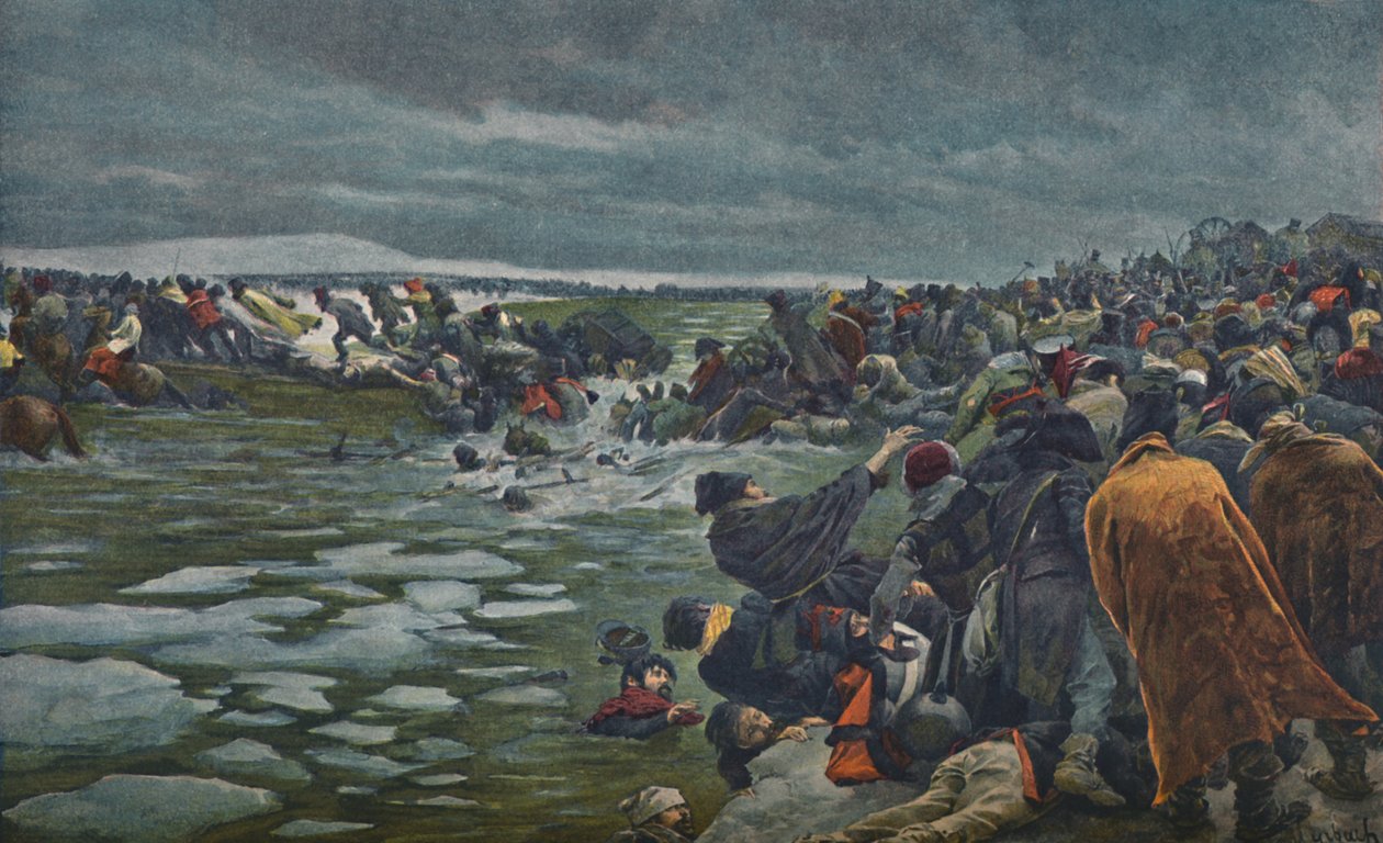 The Passage of the Beresina, november 1812, 1896. av Unbekannt