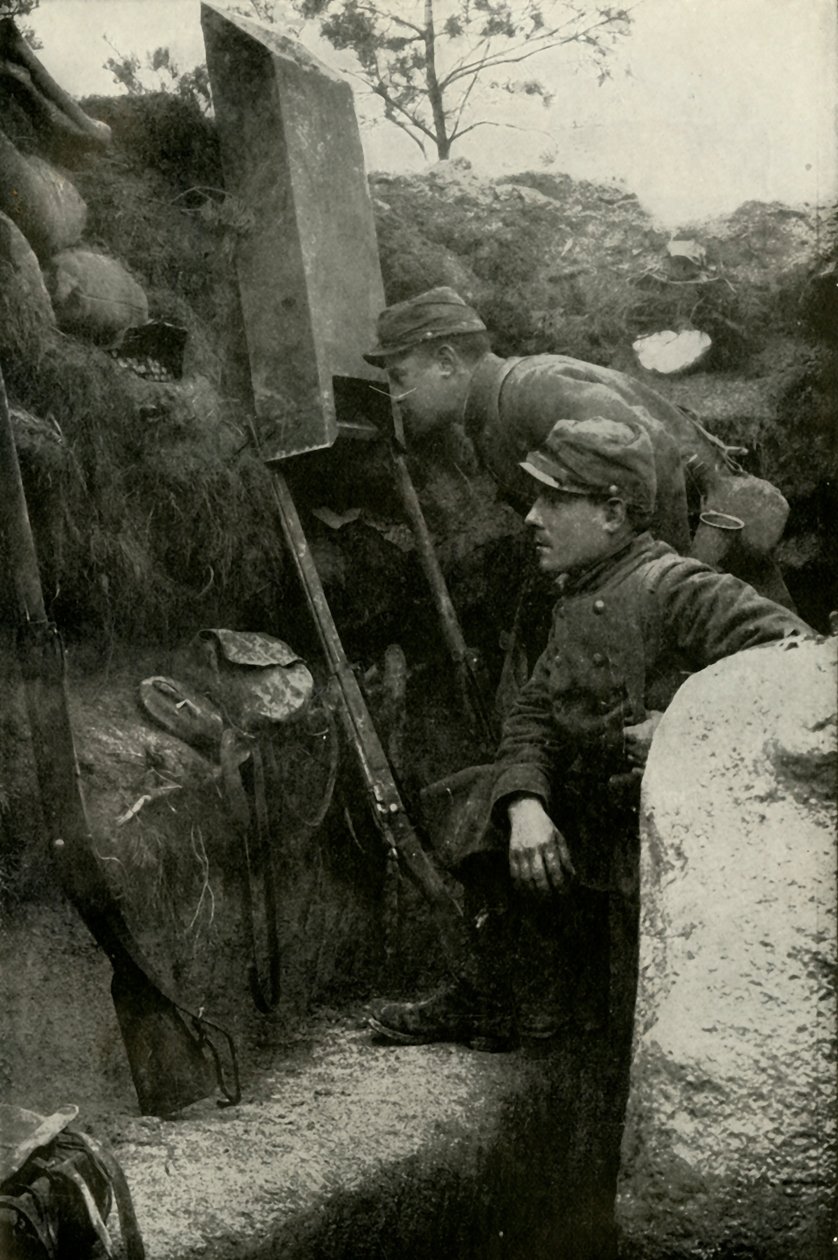 Periskopet i skyttergravene, 1919. av Unbekannt