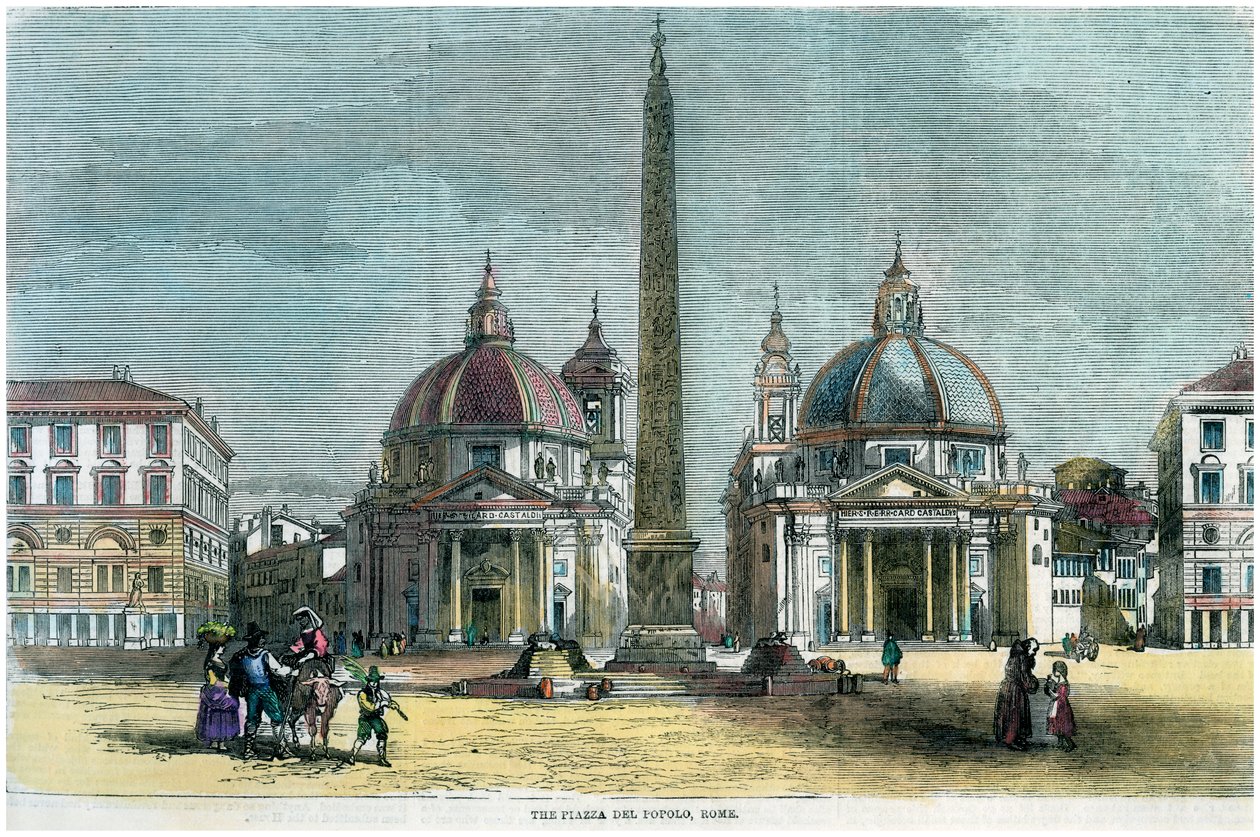 Piazza del Popolo, Roma, Italia, c1880 av Unbekannt