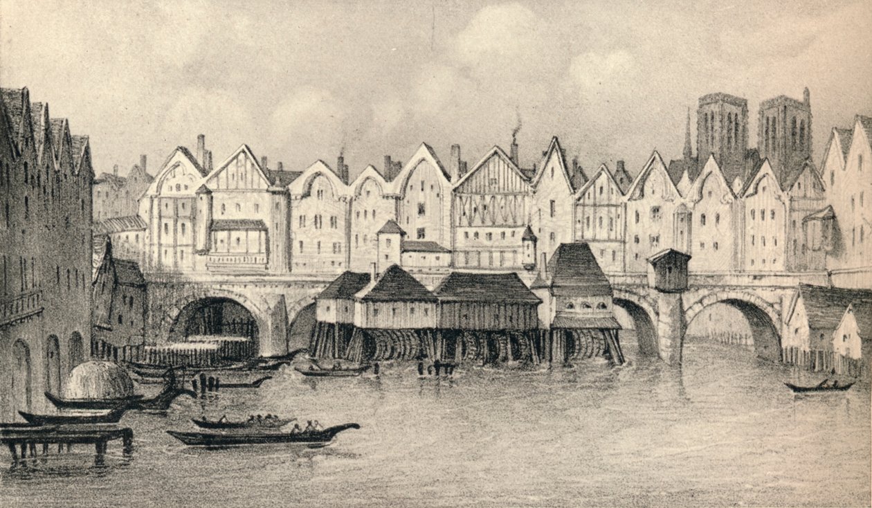 Pont Notre-Dame i 1560, 1915. av Unbekannt