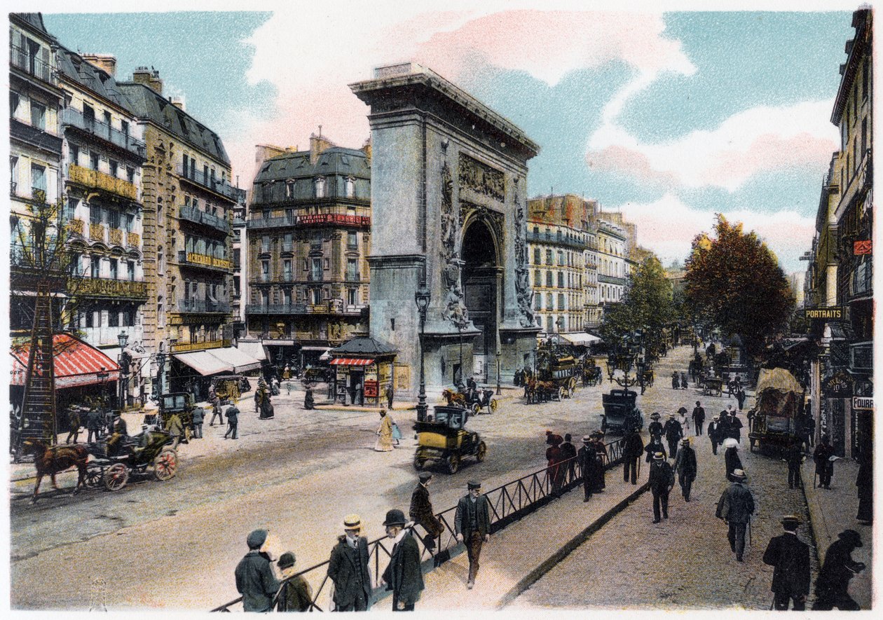 Porte Saint Denis, Paris, ca 1900 av Unbekannt