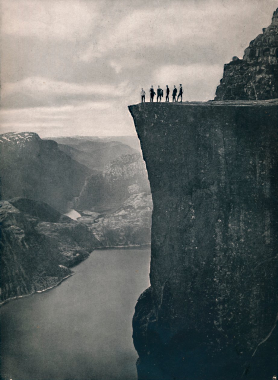Preikestolen i Lysefjord, 1914. av Unbekannt