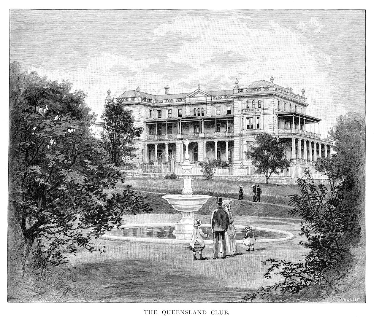 Queensland Club, Australia, 1886 av Unbekannt
