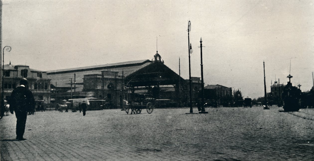 Jernbanestasjonen, Santiago, 1911 av Unbekannt