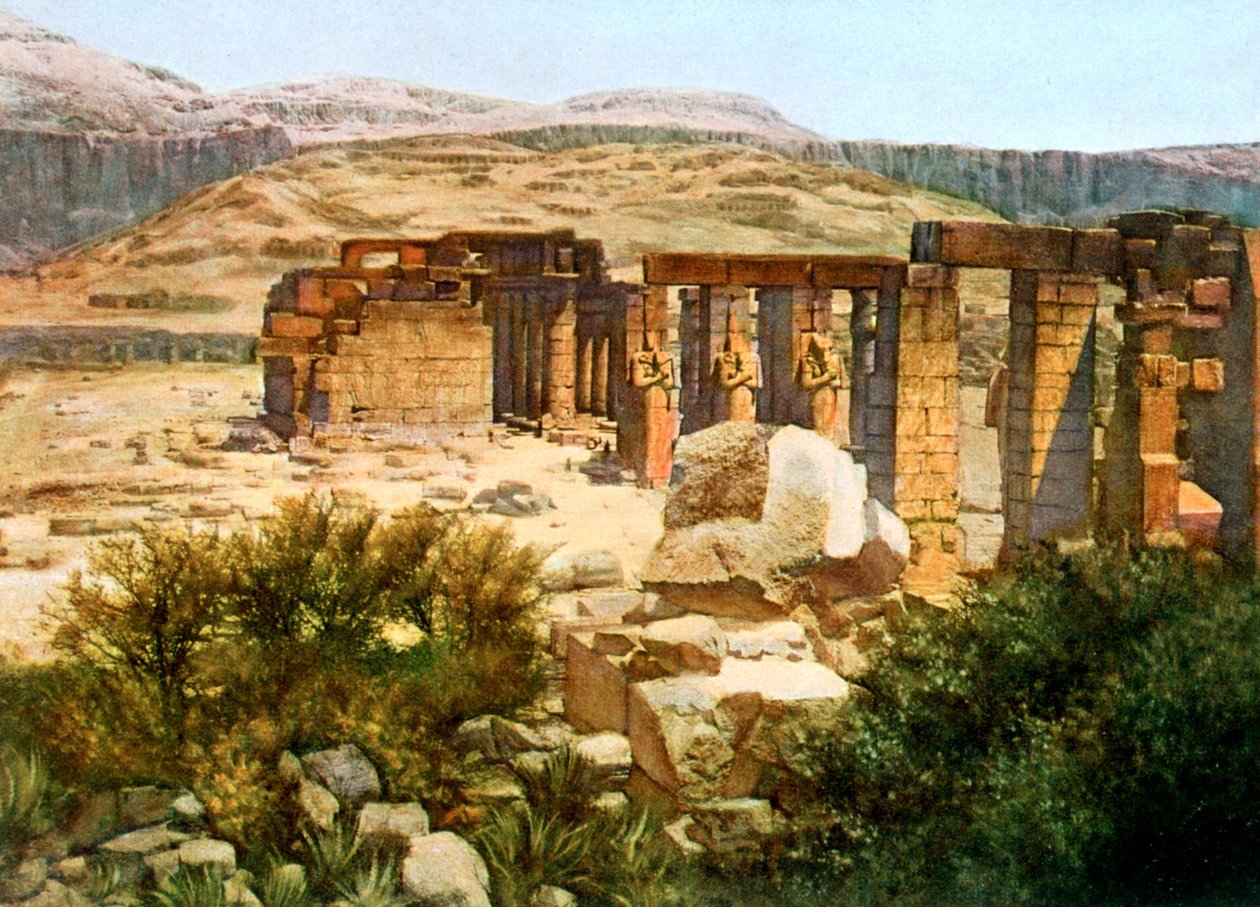 Ramesseum, Theben, Egypt, 1900-tallet av Unbekannt