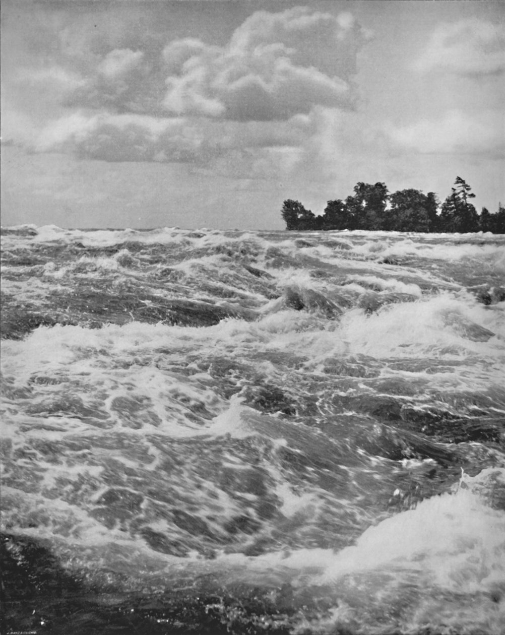 Rapids Above the American Fall, 1800-tallet av Unbekannt