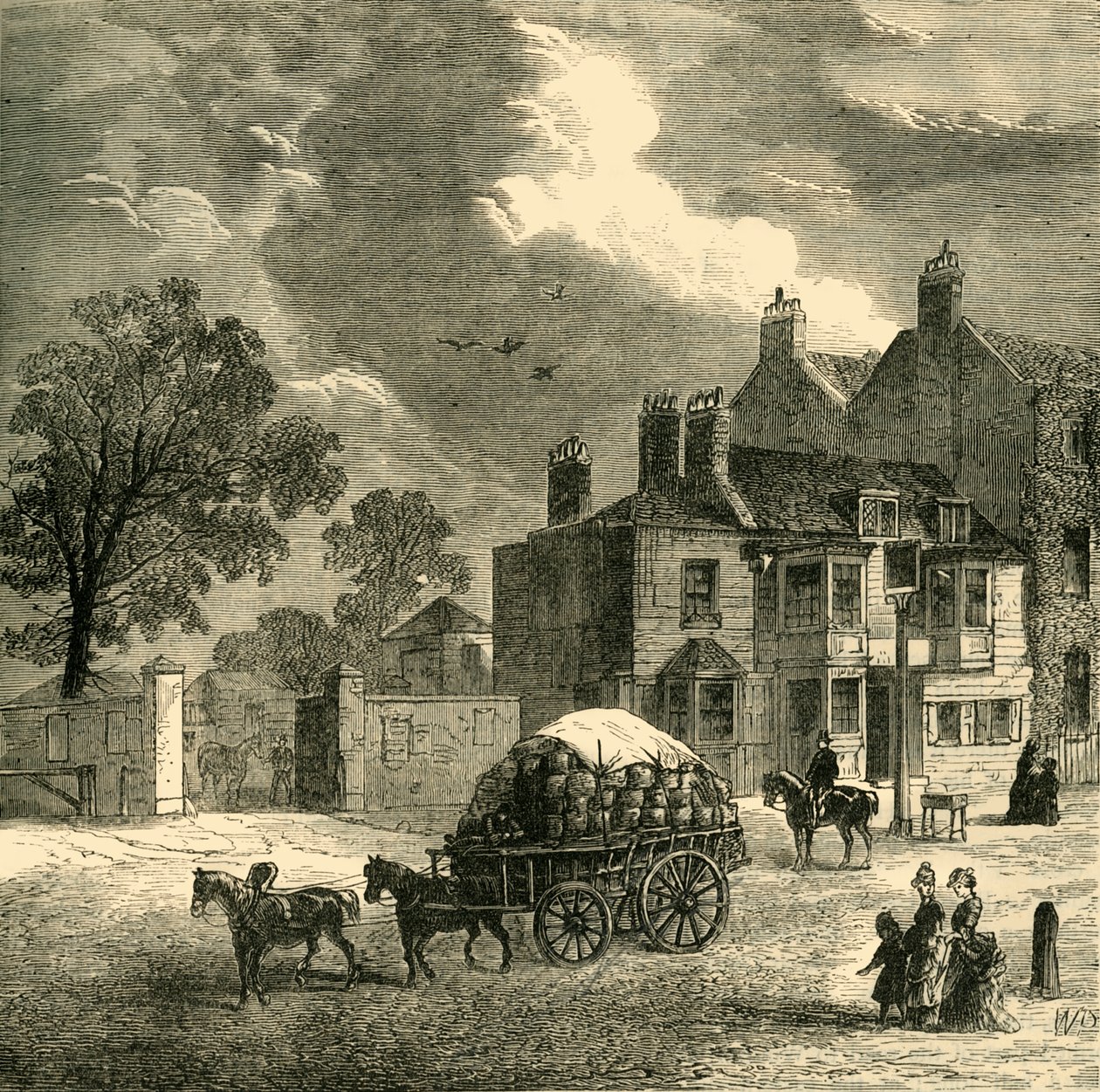 The Red Cow Inn, Hammersmith, c1878. av Unbekannt