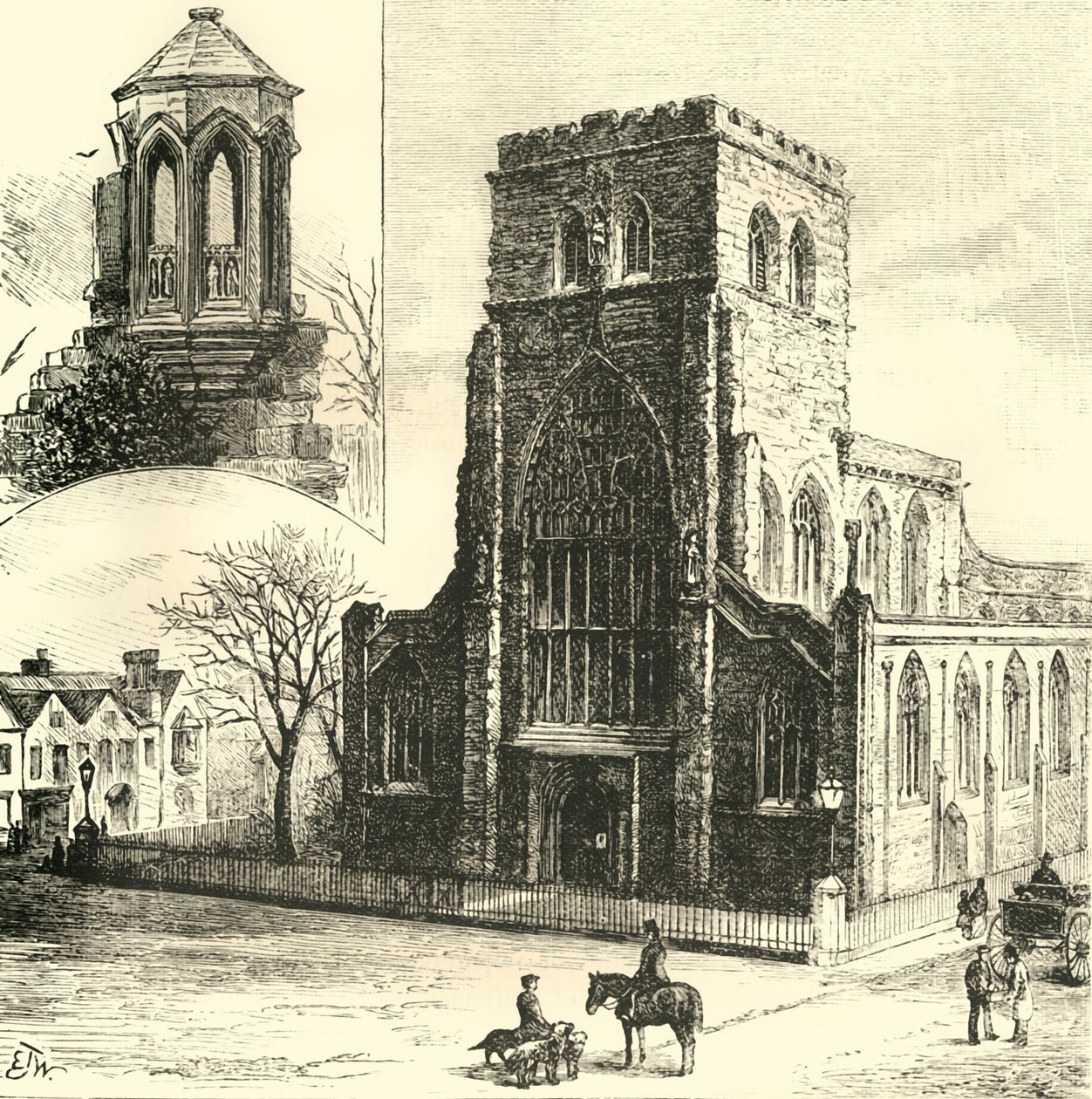 Refektoriets Preikestol. Abbey Church, 1898. av Unbekannt