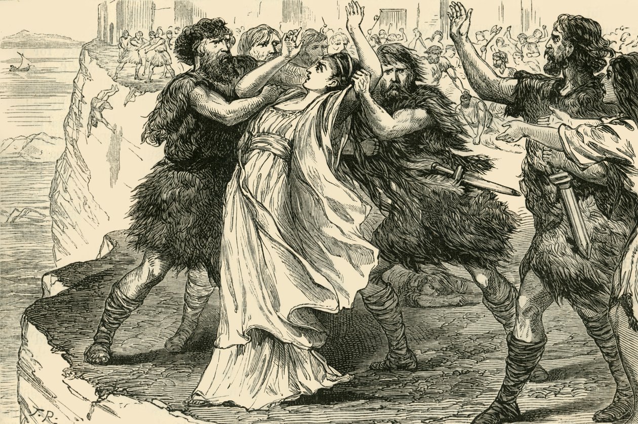 De opprørte slavene i Enna, 1890. av Unbekannt