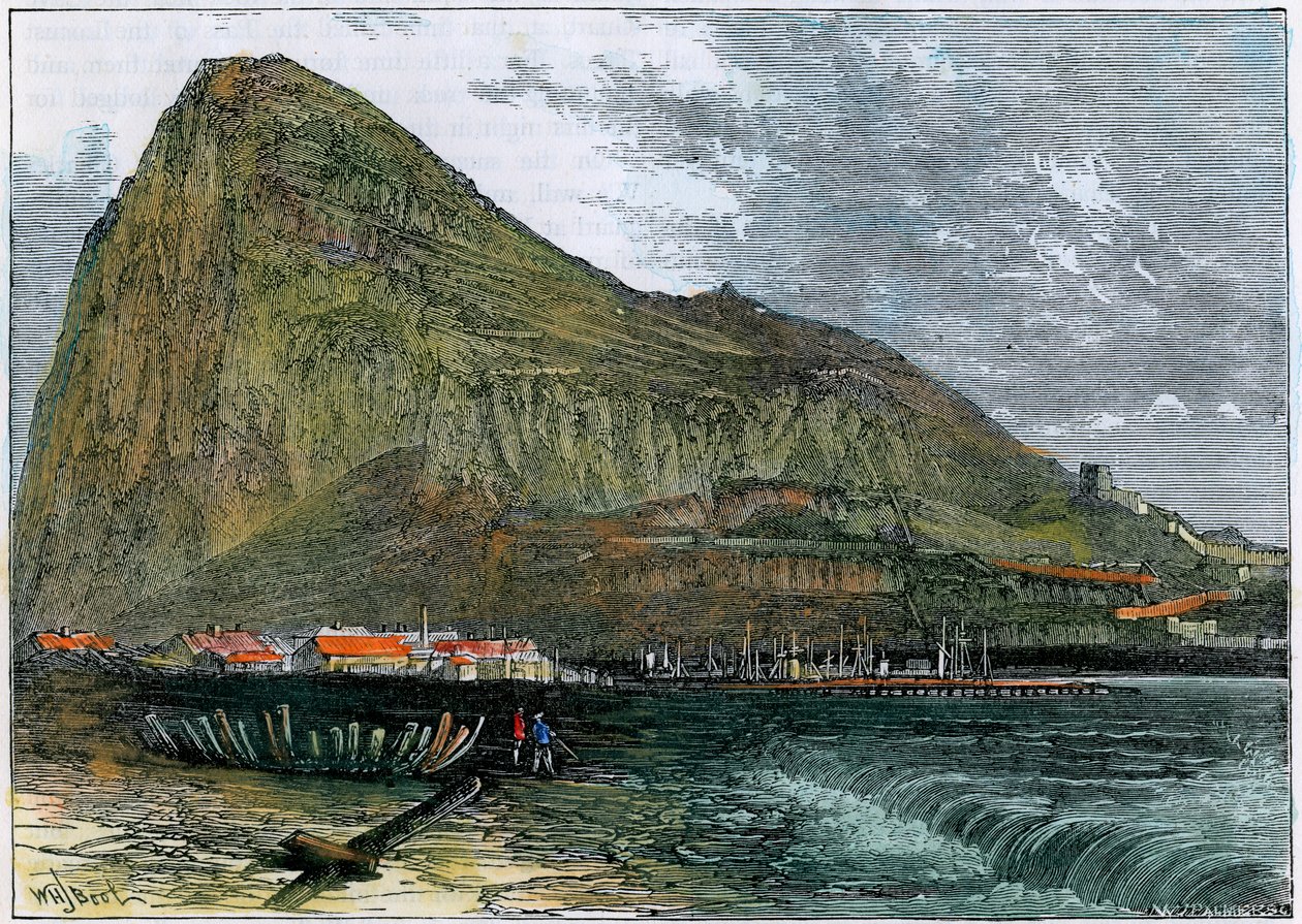 The Rock of Gibraltar, ca 1880 av Unbekannt