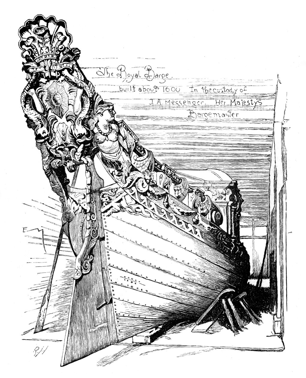 The Royal Barge, c1888 av Unbekannt