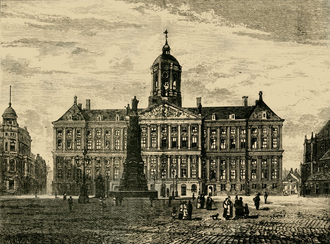 Det kongelige palass, Amsterdam, 1890. av Unbekannt