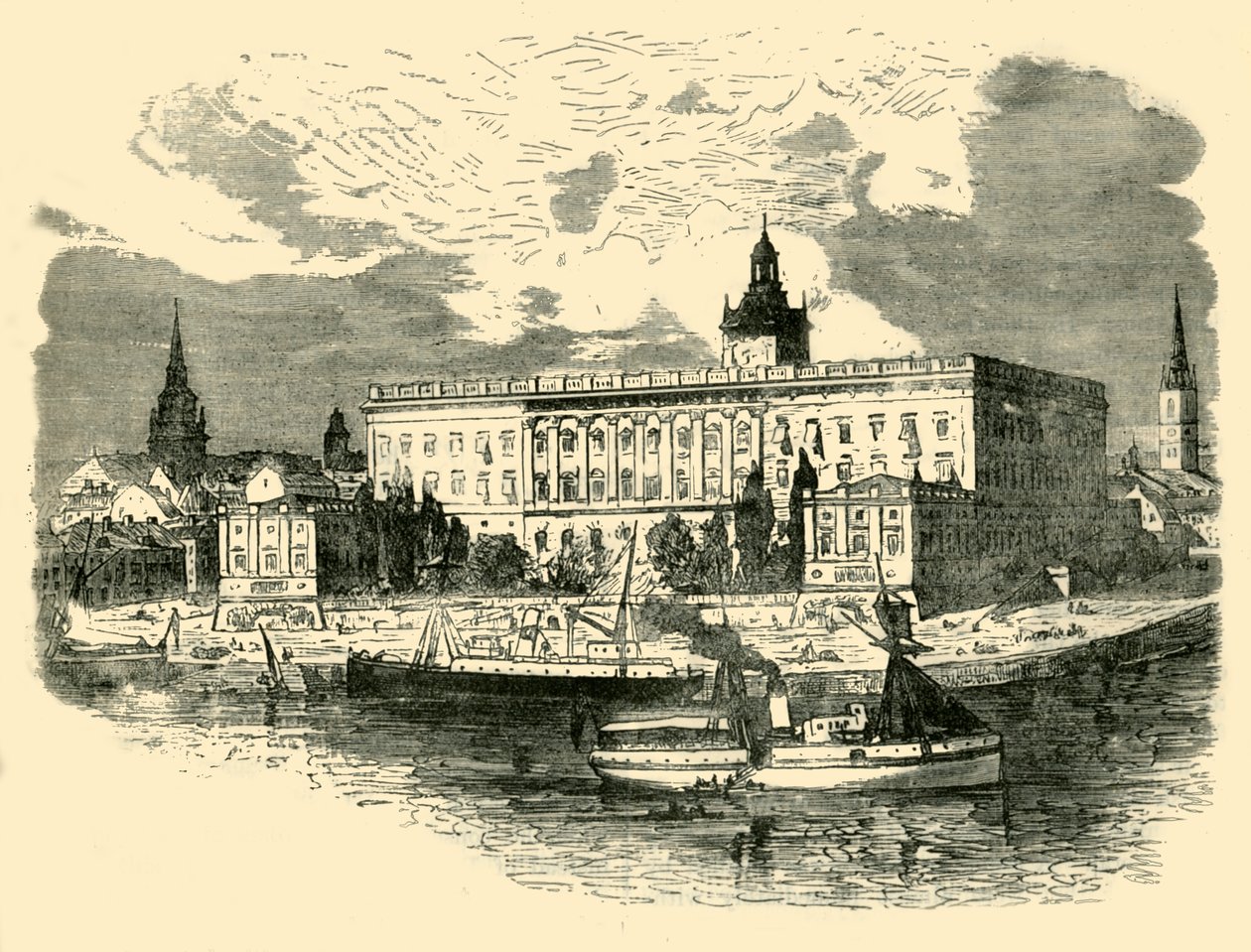 Det kongelige slott, Stockholm, 1890. av Unbekannt