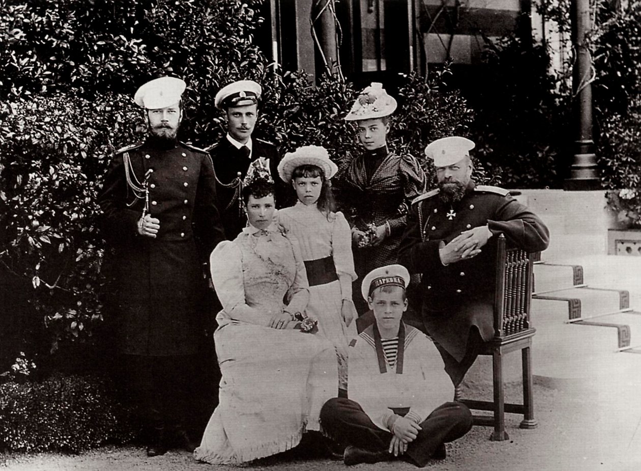 Den russiske keiserfamilien, c1892-c1894 av Unbekannt