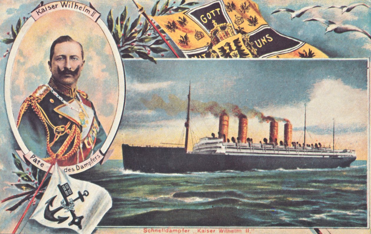SS Kaiser Wilhelm II, c1910. av Unbekannt