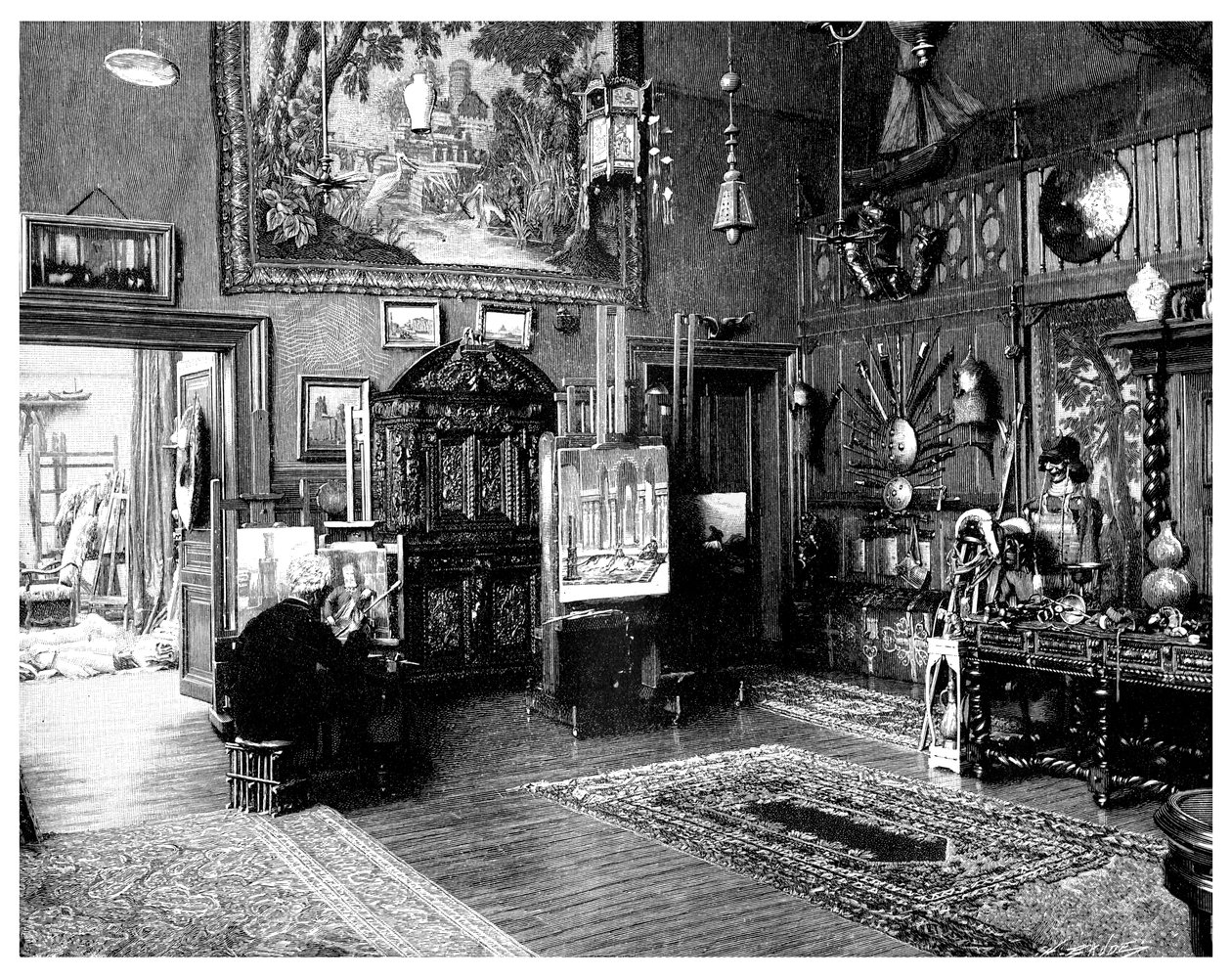 The Study of Monsieur JL Gerome, 1901 av Unbekannt