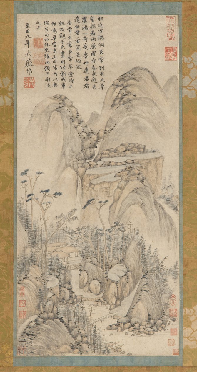 The Thatched Hytta ved Liangchang, 1600-1700-tallet. av Unbekannt