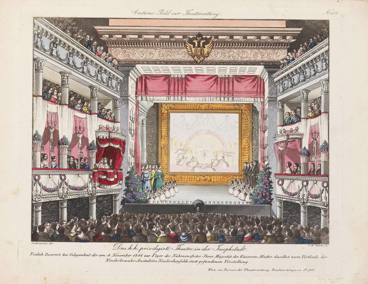 Teateret in der Josefstadt, 1844. av Unbekannt
