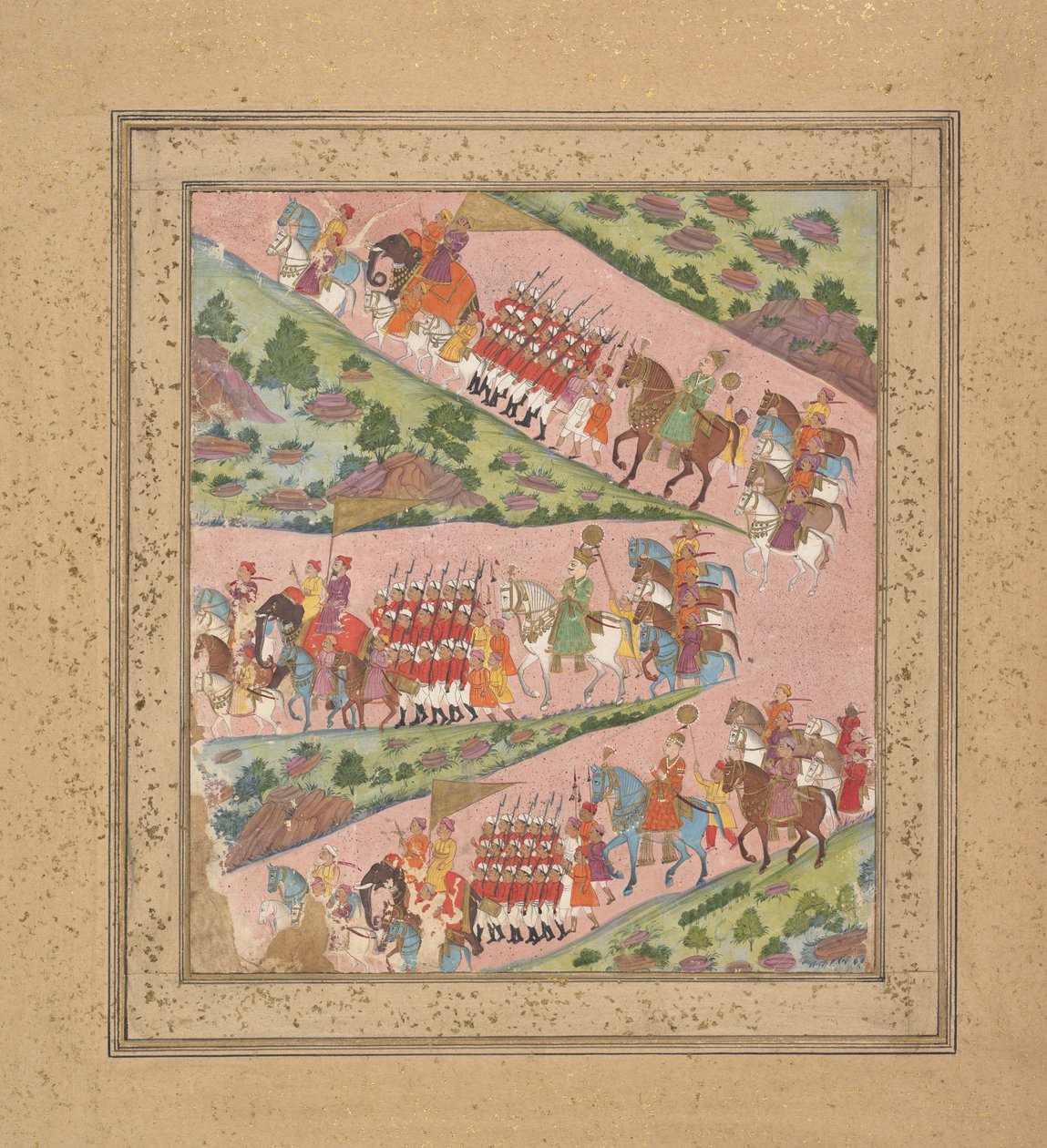 De tre veiene, ca. 1840. av Unbekannt