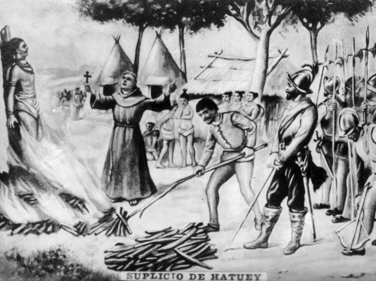 The Torment of Hatuey, 1500-tallet, 1920-tallet av Unbekannt