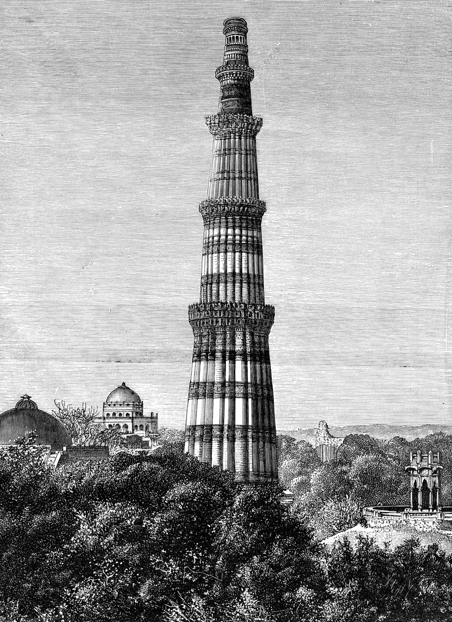 Tårnet i Kutar, Delhi, India, 1895 av Unbekannt