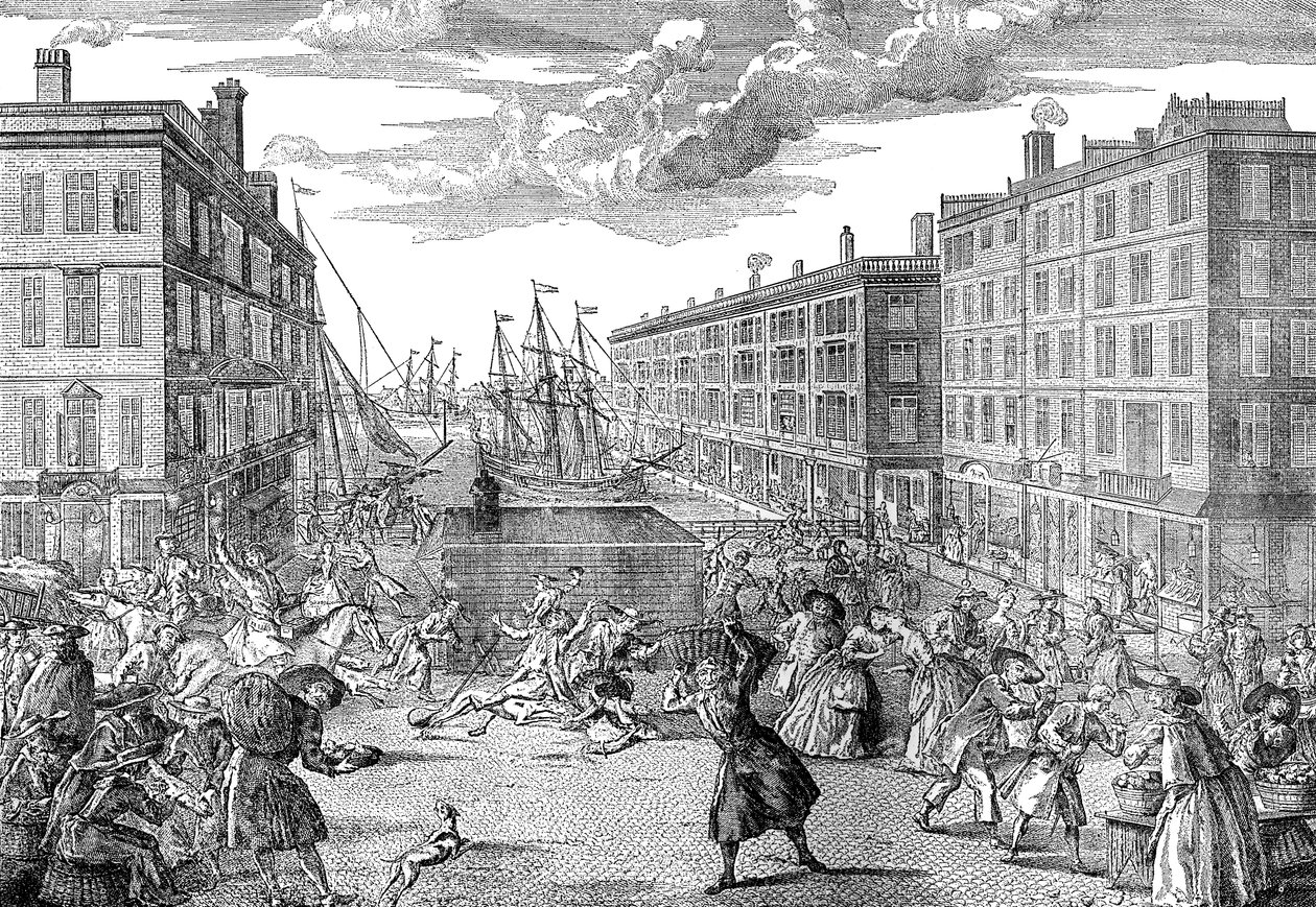 The View and Humors of Billingsgate,1736 av Unbekannt