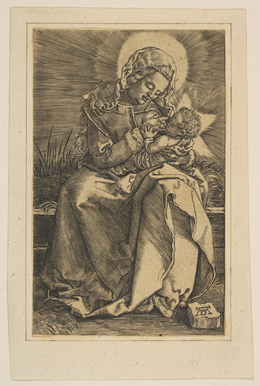 The Virgin Nursing the Christ Child, copy.n.d. av Unbekannt