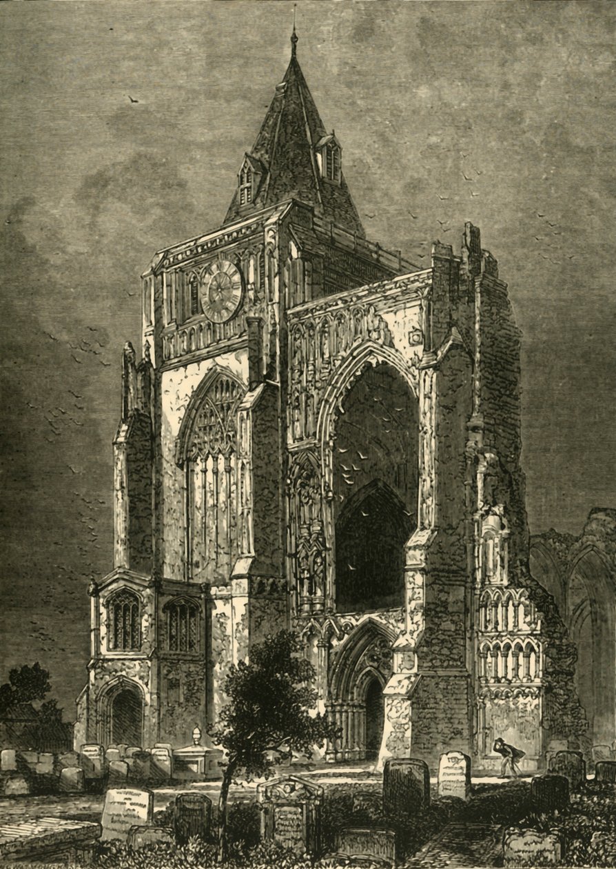 Vestfronten, Crowland Abbey, 1898. av Unbekannt