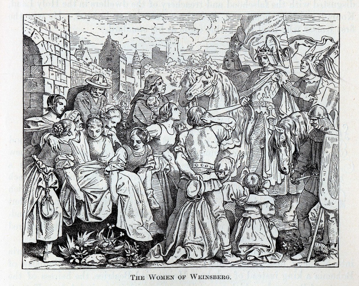 Kvinnene i Weinsberg, 1882 av Unbekannt